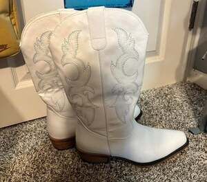 Cowboy Boots Women Knee High Wide Calf Western Boot size 9.5